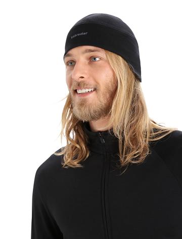 Black / Clove Icebreaker Unisex Merino Quantum Beanie Men's Hats | AU 1087XYUF